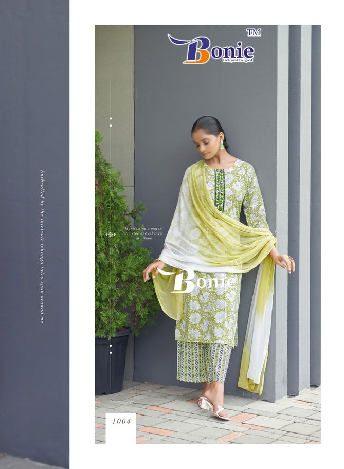 Guzarish By Bonie Rayon Printed Kurti With Bottom Dupatta Wholesale Shop in Surat